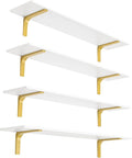 DINZI LVJ Long Wall Shelves, 47.3" Wall Mounted Shelves Set of 4, Large by DINZILVJ