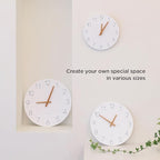 mooas Flatwood Wall Clock, 9.8" Silent Non-Ticking Sweep Movement Decorative - Image 3
