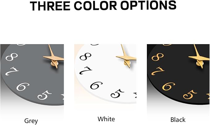 Roymnie Wall Clock, 10 Inch Modern Wall Clocks Battery Operated, Silent Non - Image 2