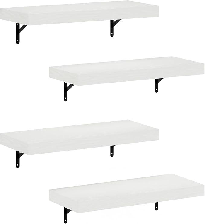 Furinno Tanna Floating Shelves for Wall Set of 4, 22-Inch Wall Shelf, Triple - Image 5