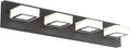 Ralbay Modern LED Black Vanity Lights 4 Lights Acrylic Bathroom Vanity Lighting by RalbayLighting