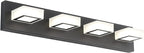 Ralbay Modern LED Black Vanity Lights 4 Lights Acrylic Bathroom Vanity Lighting by RalbayLighting