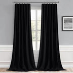 MIULEE Back Tab Blackout Curtains 105 Inch Long 2 Panels Set - Image 9