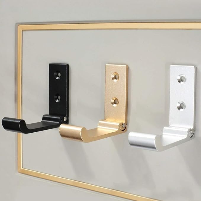 6Pcs Folding Coat Hooks, Matte Black Wall Hooks - Image 6