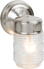 Design House 507806 Jelly Jar Classic 1-Light Indoor/Outdoor Wall Light by DesignHouse