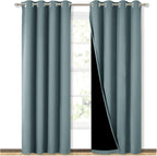 NICETOWN 100% Blackout Curtains 84 inches Long, Pair of Energy Smart & Noise - Image 2