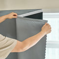 AJAZZ 100% Blackout Self Adhesive Curtains Small Window Short Temporary by AJAZZ