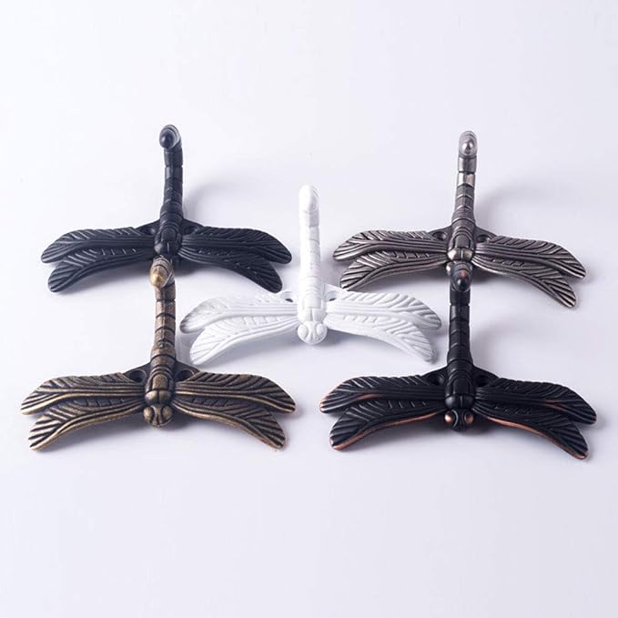 2pcs Dragonfly Coat Hooks Decorative Creativity Wall Mounted Hanger Hook - Image 4
