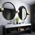 USHOWER 2- Pack Bathroom Mirrors by USHOWER