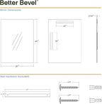 Better Bevel Frameless Rectangle Mirror - Image 5