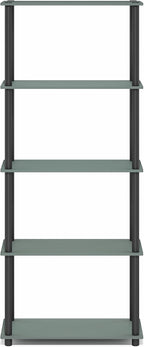 Furinno Turn-N-Tube Storage Shelves, 5-Tier Book Shelf, Corner Shelf, Toolless - Image 6
