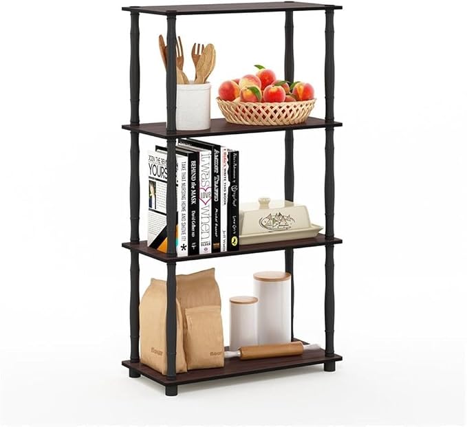 Furinno Turn-N-Tube 4-Tier Multipurpose Shelf Display Rack, Classic Tubes - Image 5