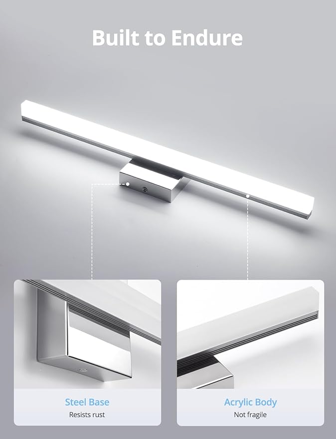 Combuh 2 Pack LED Vanity Lights Bar 24 Inch Bathroom Light Fixtures 14W IP44 - Image 4