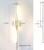 Daunton Modern Gold Plug in Wall Sconce Set of 2, Indoor Dimmable Light Fixture - Image 8