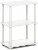 Furinno Turn-N-Tube Storage Shelves, 3-Tier Book Shelf, Corner Shelf, Toolless - Image 5