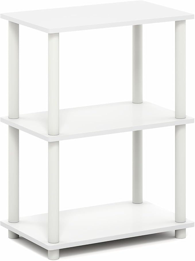 Furinno Turn-N-Tube Storage Shelves, 3-Tier Book Shelf, Corner Shelf, Toolless - Image 5