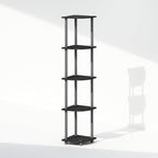 Furinno Turn-N-Tube Storage Shelves, 5-Tier Book Shelf, Corner Shelf, Toolless - Image 4