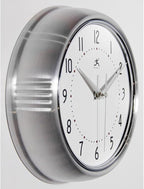 Infinity Instruments LTD. Retro 9 inch Silent Sweep Non-Ticking Mid Century - Image 3