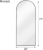 Rowjut Floor Full Length Mirror, Arched Mirrors Full Length 71"x30" - Image 5