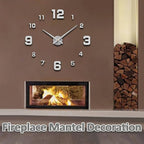 Mintime Modern Frameless DIY Wall Clock Large 3D Wall Watch Mirror Numbers - Image 8