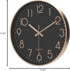 Silent Wall Clock 12 Inch Non-Ticking Wall Clocks Battery Operated - Image 10