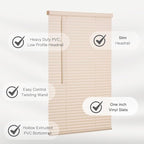 LOTUS & WINDOWARE Cordless 1" Vinyl Blind, Room Darkening, Horizontal Blinds - Image 2