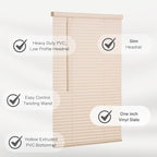LOTUS & WINDOWARE Cordless 1" Vinyl Blind, Room Darkening, Horizontal Blinds - Image 2