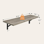 DINZI LVJ Long Shelf, 31.5 Inch Large Wall Mounted Shelves Set of 2, - Image 3