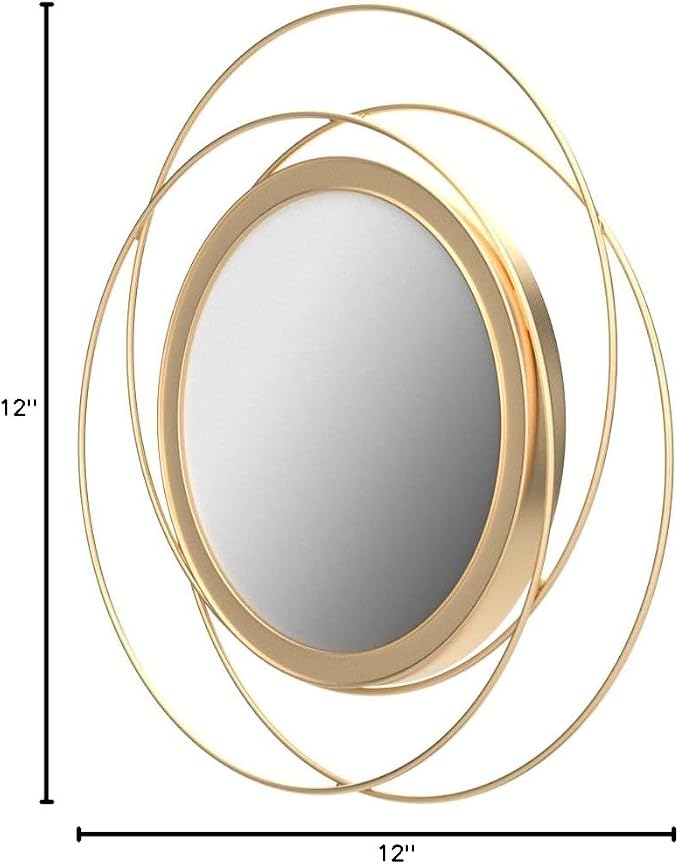 Gold Art Circle Mirror for Wall - Image 8