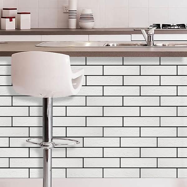 100 Old Town White Faux Brick Wall Tiles, 3D Thin Brick Veneers - Image 7