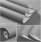 Dimoon 78.7''x17.7'' Grey Peel and Stick Wallpaper Contact Paper Modern Self - Image 2