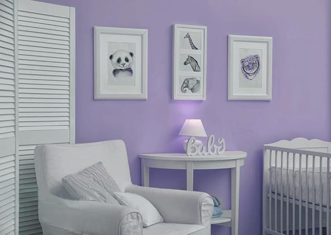 118"x17.7" Purple Wallpaper Solid Color Peel and Stick Wallpaper Purple Contact - Image 4