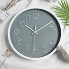 JUSTUP 12in Non-Ticking Wall Clock, Silent Battery Operated Wall Clock - Image 3