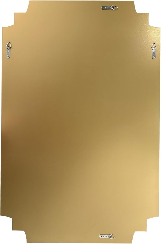 HQiJun Gold Mirror for Wall, Polished Bevelled Rectangle Mirror, Modern - Image 6
