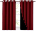 NICETOWN Kitchen Full Blackout Curtain Panels, Super Thick and Soft Insulated by NICETOWN