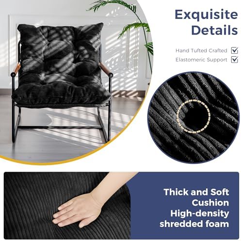 MAXYOYO Modern Accent Chair, Comfy Living Room Chair with Metal Frame - Image 4
