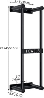 STWWO Towel Racks for Bathroom Wall Mounted, 22inch Wall Towel Rack for Rolled - Image 5
