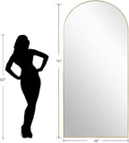 Dewfig Arched Full Length Mirror, Full Body Mirrors - Image 9