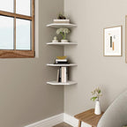 WELLAND 12-Inch Floating Corner Shelves Set of 2, Wall Mounted Storage Shelf - Image 3