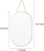 Oval Wall Mirror with Lanyard, High Definition Bathroom Mirror - Image 2