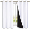 NICETOWN Pure White 100% Blackout Lined Curtains, 2 Thick Layers Completely by NICETOWN