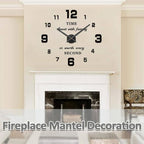 Mintime Modern Frameless DIY Wall Clock Large 3D Wall Watch Mirror Numbers - Image 8