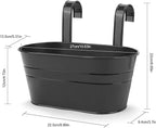 OGIMA 8pcs Hanging Planters Flower Pots, Metal Iron Wall Planter Indoor/Outdoor - Image 3