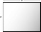 LOAAO 40"X32" Black Rectangle Bathroom Mirror Wall, Matte Black Aluminum Alloy - Image 6