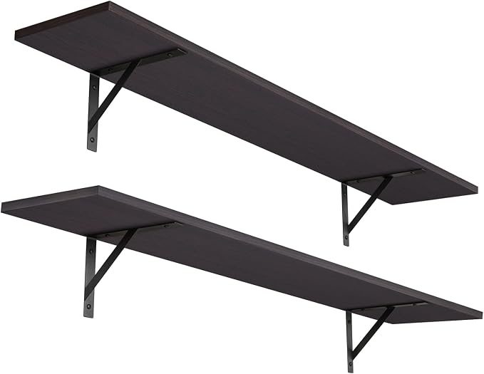 DINZI LVJ Long Wall Shelves, 47.3Inch Wall Mounted Shelves Set of 2, Extra by DINZILVJ