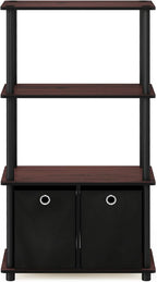 Furinno NW889DC/BK Go Green 4-Tier Multipurpose Storage Rack w/Bins, Dark - Image 6