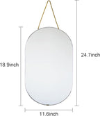 Oval Mirror with Lanyard, High Definition Bathroom Mirror - Image 2