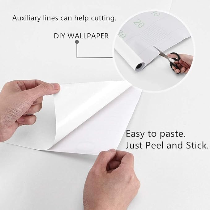 practicalWs White Contact Paper 15.7'' x 590.5'' White Peel and Stick Wallpaper - Image 7