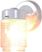 Design House Jelly Jar 1-Light Outdoor Wall Lantern, Wet Rated Exterior Porch - Image 4