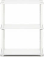 Furinno Turn-S-Tube Storage Shelves, 3-Tier Book Shelf, Corner Shelf, Toolless - Image 7